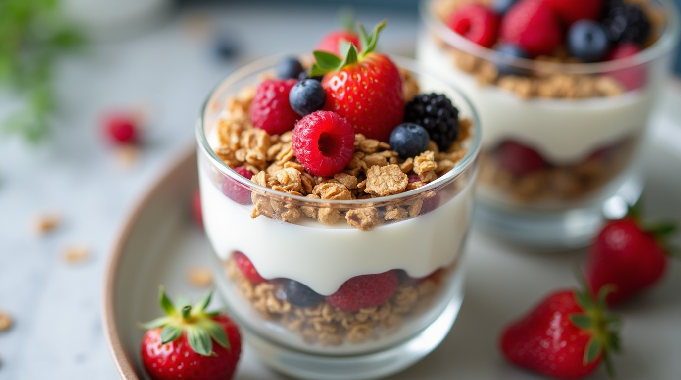 Вегански јогурт парфе