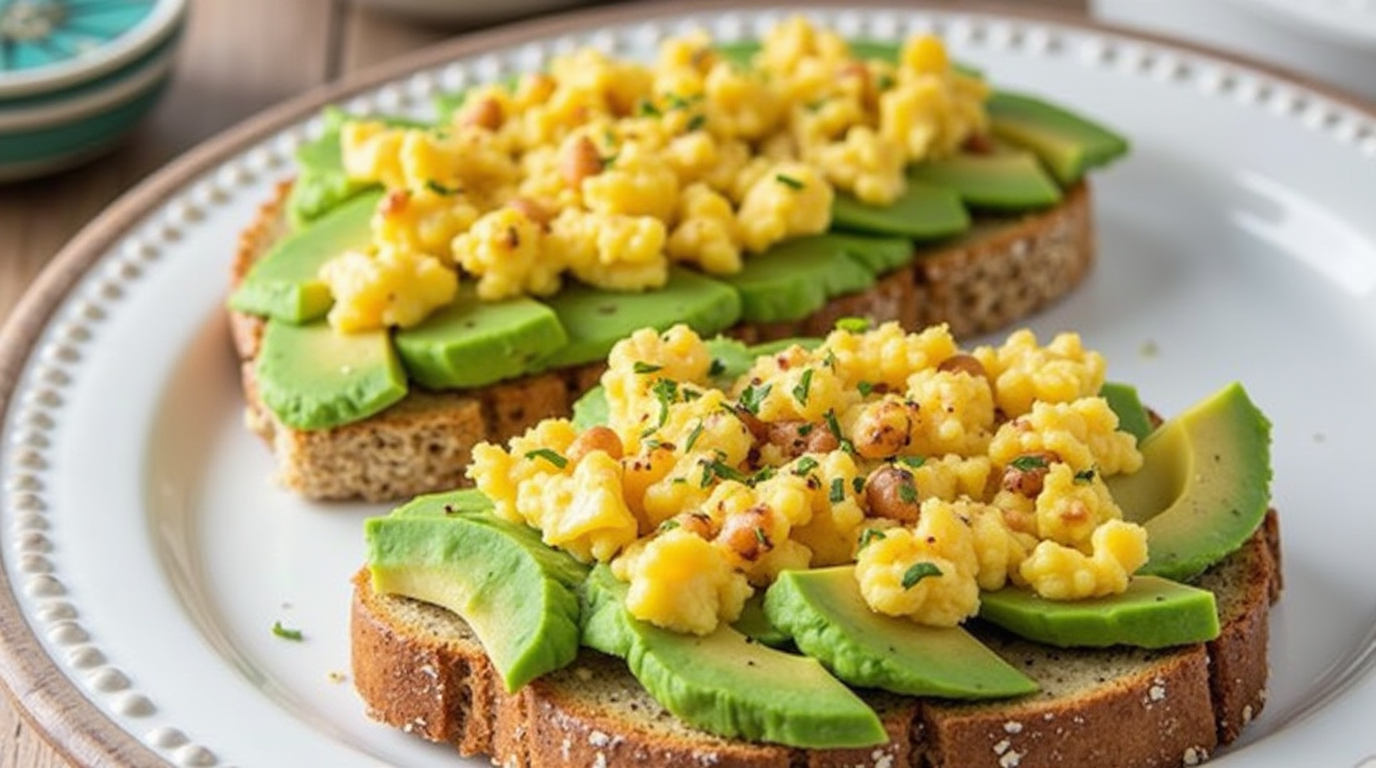 Тост од авокадо со измешано тофу